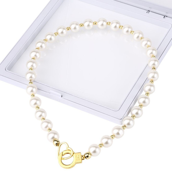 Нашийник з повідцем, перловий Lockink Pearl Collar & Leash Set
