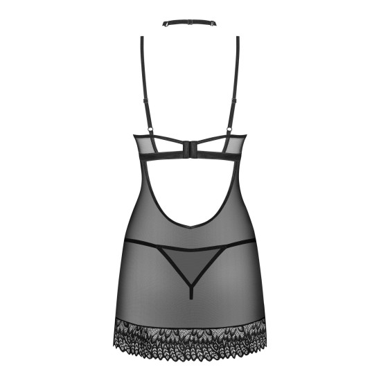 Сорочка с трусиками Obsessive Donarella Chemise & Thong, XL/2XL