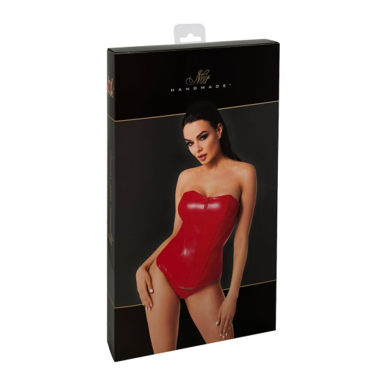 Корсет, красный Noir Handmade F355 Red Powerwetlook Corset, XL