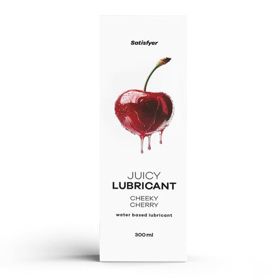 Лубрикант на водній основі зі смаком вишні Satisfyer Juicy Lubricant Cheeky Cherry, 300 ml