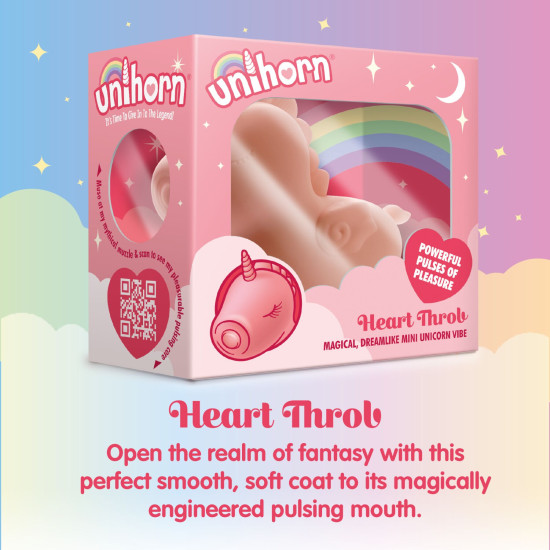 Вибратор-единорожка с пульсацией Unihorn Heart Throb