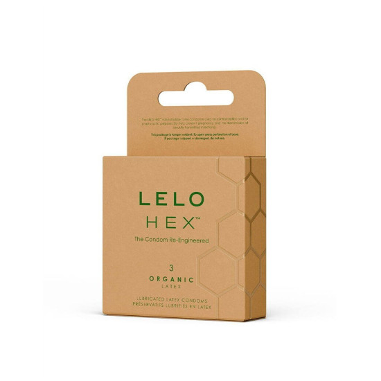 Тонкие и суперпрочные презервативы, 3 шт Lelo Hex Condoms Organic 3 Pack