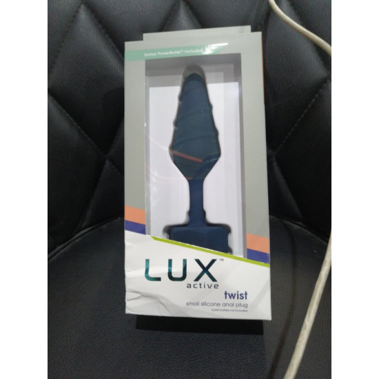 Анальная пробка, синяя Lux Active Twist Plug Small Blue (мятая упаковка!!!)
