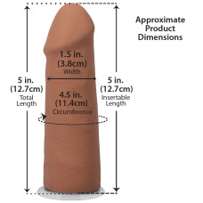Фалоімітатор, довжина 12.7 см Doc Johnson The Realistic Cock ULTRASKYN - 5 Inch Caramel