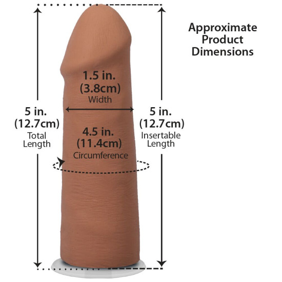 Фалоімітатор, довжина 12.7 см Doc Johnson The Realistic Cock ULTRASKYN - 5 Inch Caramel